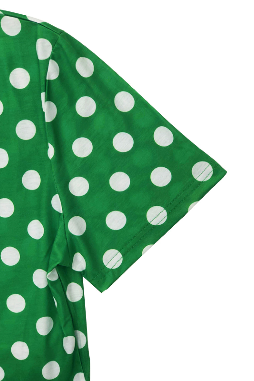 Plus Size Polka Dot Round Neck Top and Wide Leg Pants Set