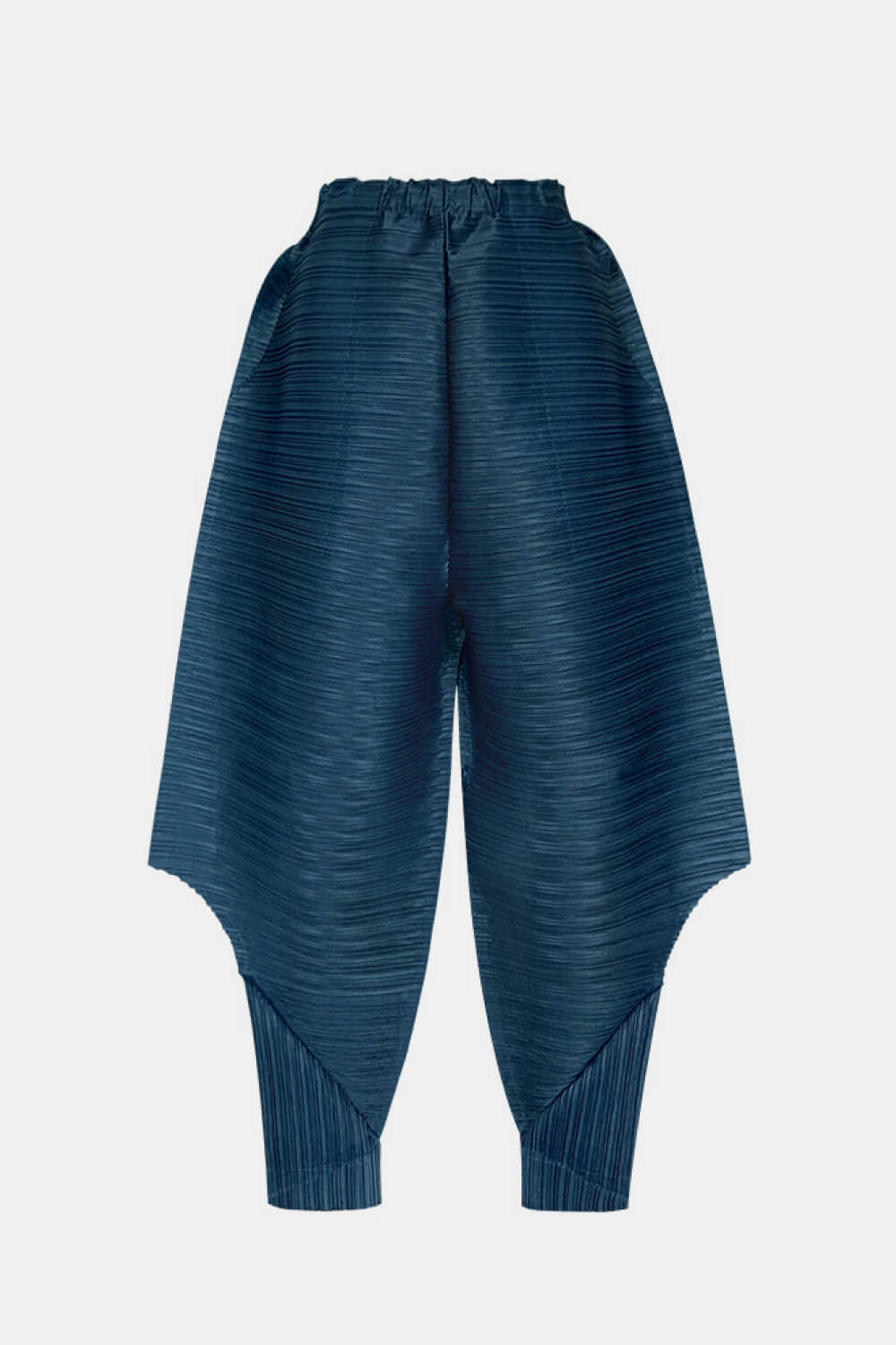 Accordion Pleated Harem Pants with Pockets
